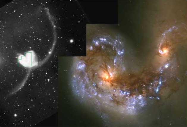 Colliding galaxies NGC 4038 and 4039 (HST photo)