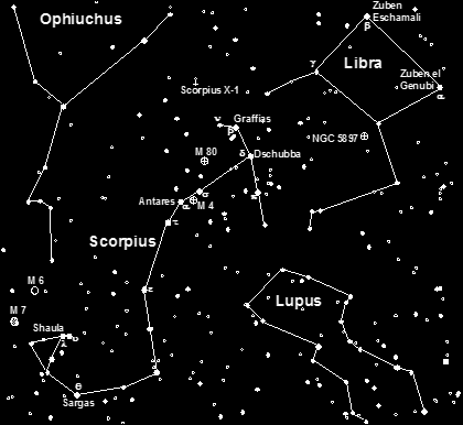 Constellations of Scorpius and Libra